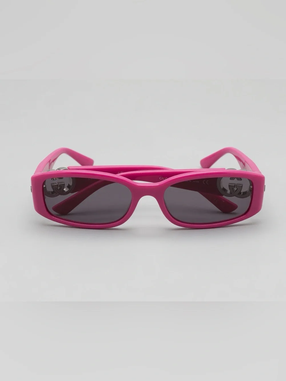 Gucci Kids Hot Pink Rectangular Sunglasses with Dark Lenses